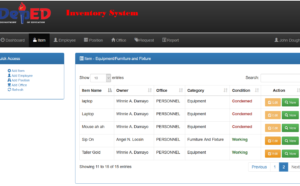 ระบบสินค้าคงคลังอุปกรณ์ DepEd ,ซอฟต์แวร์ ให้เช่า รายเดือน www.fulltion.com